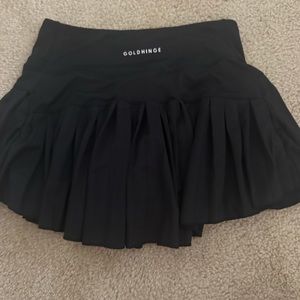 black tennis skirt gold hinge